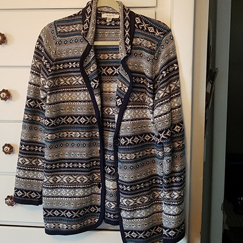 Fair Isle sweater Liz Claiborne .
